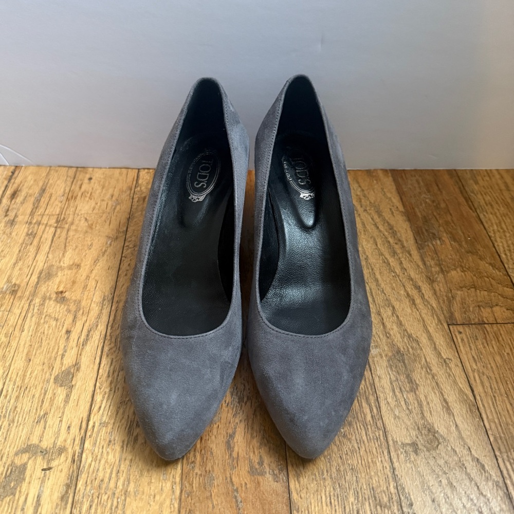 NEW unworn Tod’s grey suede wedges size 37 - Picture 4 of 12